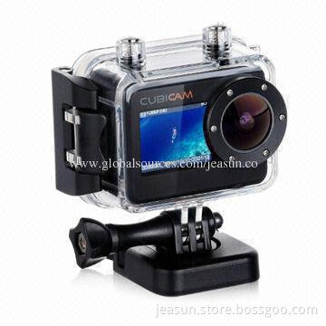 Full HD Cubicam Sports Camera with Body Strap and Multiple Mounts, 3.7V/800mAh Li-ion Battery